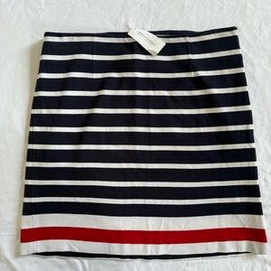 Banana Republic Navy and Red Striped Mini Skirt Size 10